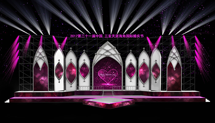 三亞婚慶夜晚舞臺效果圖